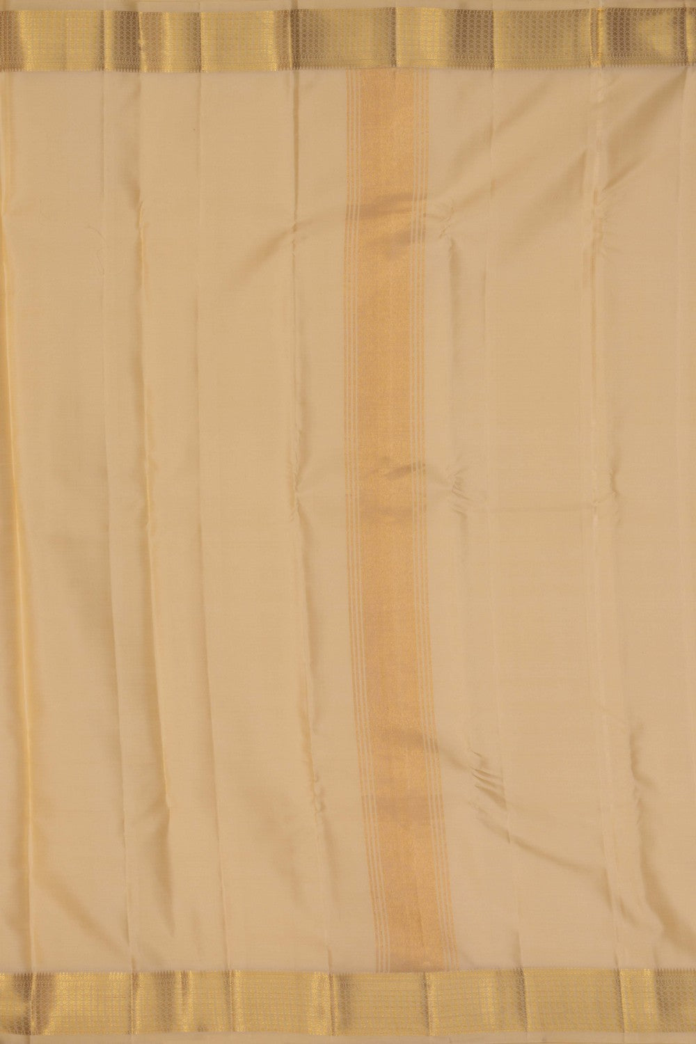 Image of Kanchi Silk Cream Dhoti With Kanduva (8 X 4) 3 Pcs Set